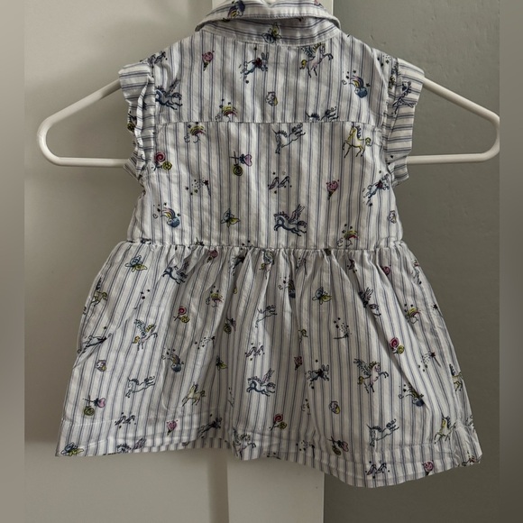 GAP Baby Dress Unicorn Candy design with collar. 12-18 months - Picture 7 of 7